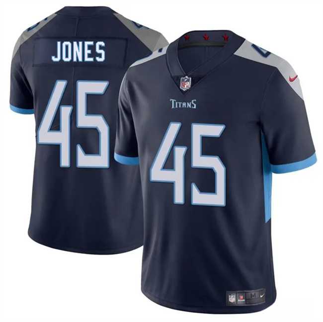 Men & Women & Youth Tennessee Titans #45 DreMont Jones Navy 2025 Vapor Limited Stitched Jersey